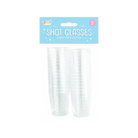 Pop Party Plastic Shot Glasses 50 Pack - EuroGiant