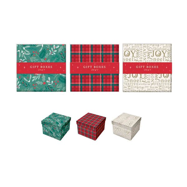 Printed Gift Boxes Set Of 3 - EuroGiant
