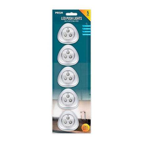 Prism Led Push Lights 5 Pack - EuroGiant