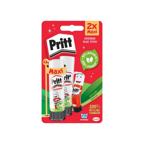 Pritt Stick Maxi 43g 2 Pack - EuroGiant