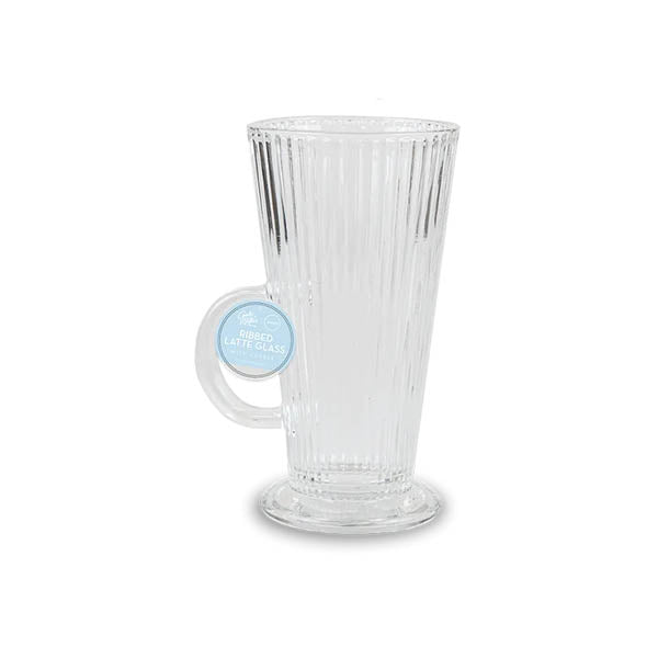 Ribbed Latte Glass 300ML - EuroGiant