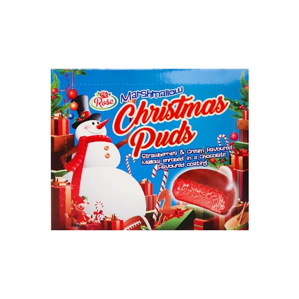 Rose Marshmallow Christmas Puds 176g - EuroGiant