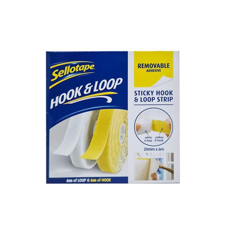 Sellotape Hook & Loop Strip 6 Metre - EuroGiant