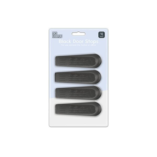 So Useful Black Door Stops 4 Pack - EuroGiant