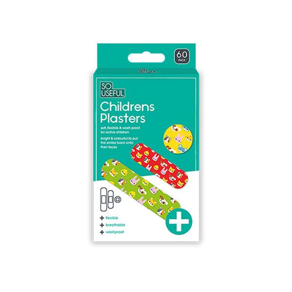 So Useful Childrens Plasters 60 Pack - EuroGiant