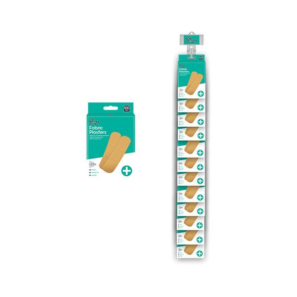 So Useful Fabric Plasters 100 Pack - EuroGiant