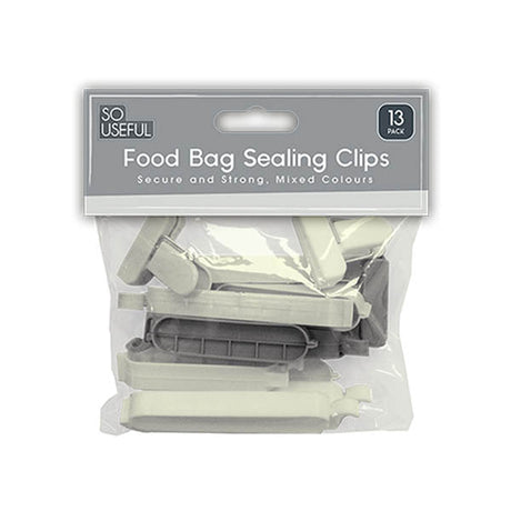 So Useful Food Bag Sealing Clips 13 Pack - EuroGiant