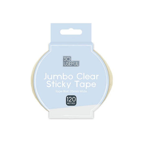 So Useful Jumbo Clear Sticky Tape 120 M - EuroGiant