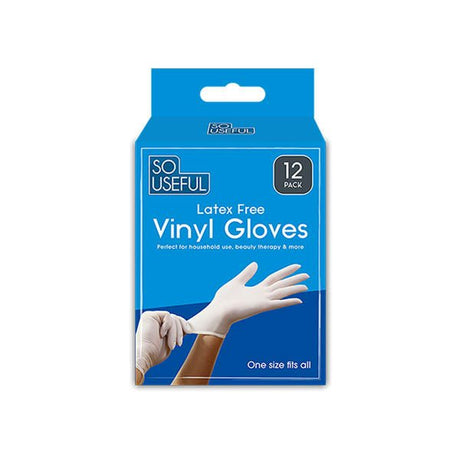 So Useful Latex Free Vinyl Gloves 12 Pk - EuroGiant