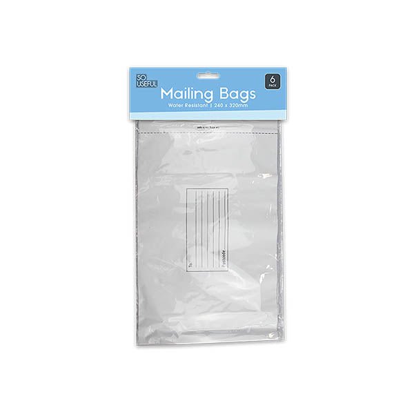 So Useful Mailing Bags 240x320mm 6 Pack - EuroGiant