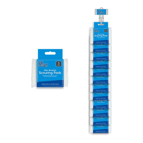 So Useful Non Scratch Scouring Pads 3 Pk - EuroGiant