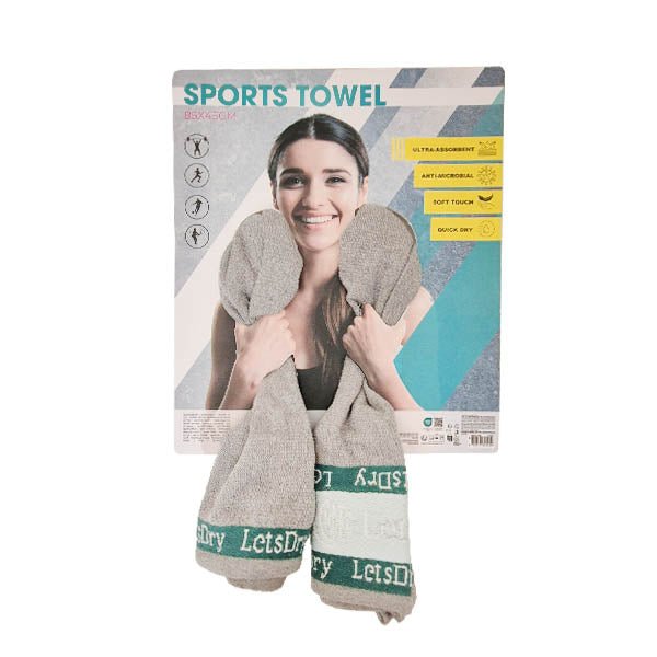 Sports Towel Mens 85x45cm assorted - EuroGiant