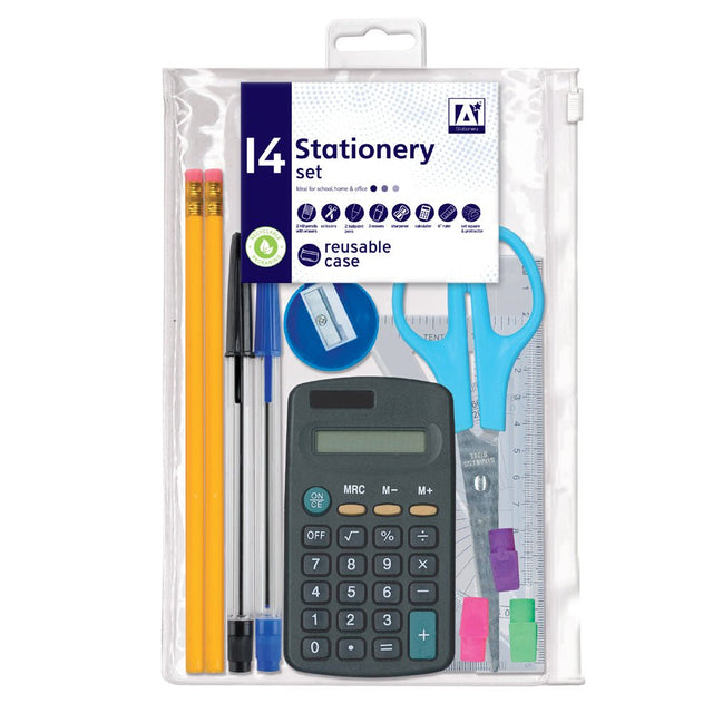 Stationery Set 14 Piece In Pouch - EuroGiant