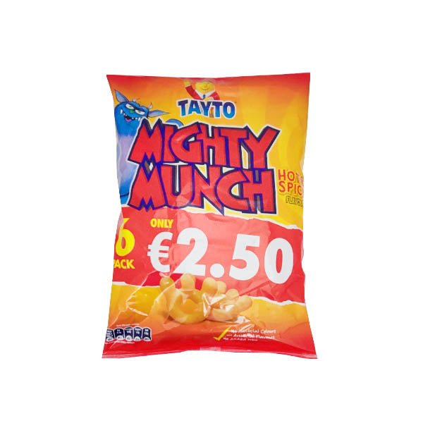 Tayto Mighty Munch Hot & Spicy 6 Pack - EuroGiant