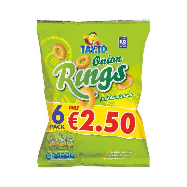 Tayto Onion Rings 6PK - EuroGiant