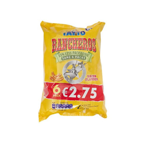 Tayto Rancheros Bacon Flavour 6 Pack - EuroGiant