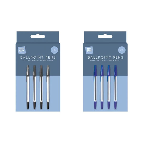 The Box Everyday Ballpoint Pens 10 Pack - EuroGiant