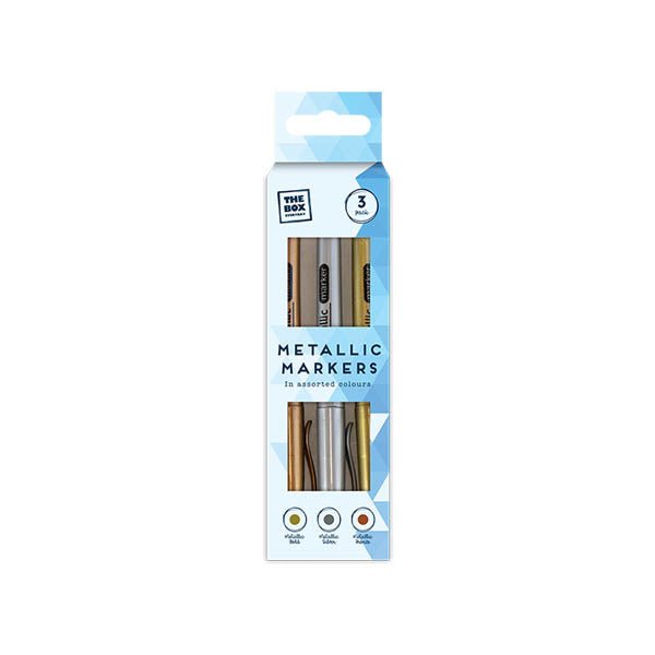 The Box Everyday Metallic Markers 3 Pk - EuroGiant