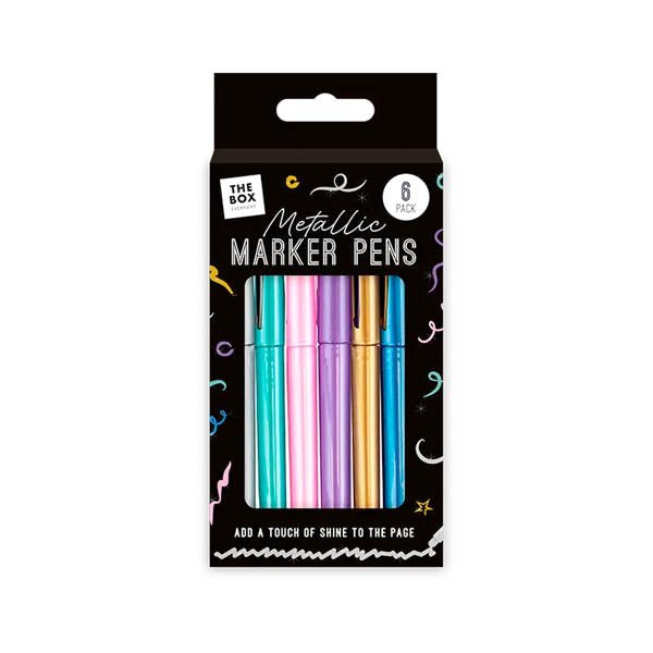 The Box Everyday Metallic Markers 6 Pack - EuroGiant