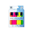 The Box Everyday Neon Highlighters 4 Pk - EuroGiant