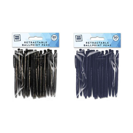 The Box Everyday Retractable Pens 20 PACK - EuroGiant