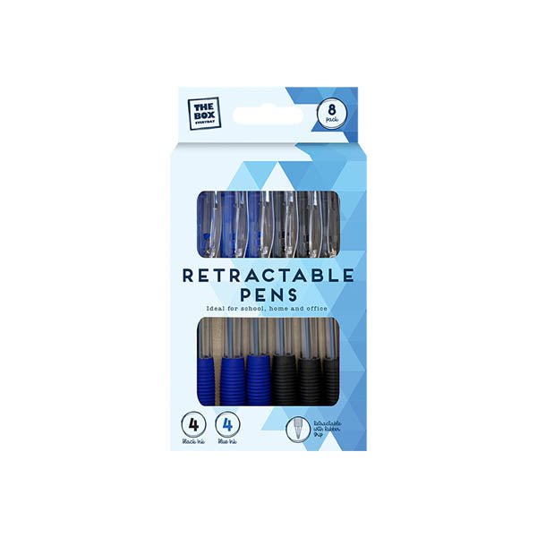 THE BOX EVERYDAY RETRACTABLE PENS 8 PACK - EuroGiant