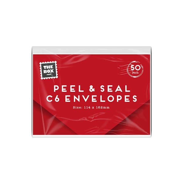 THE BOX POST PEEL & SEAL C6 ENVELOPES 50 - EuroGiant