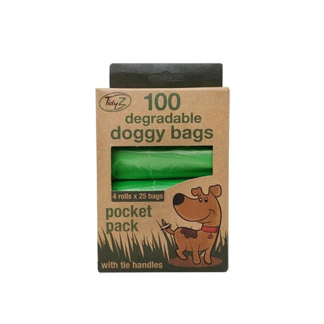 Tidy Z Degradable Doggy Bags 4 Rolls 25s - EuroGiant