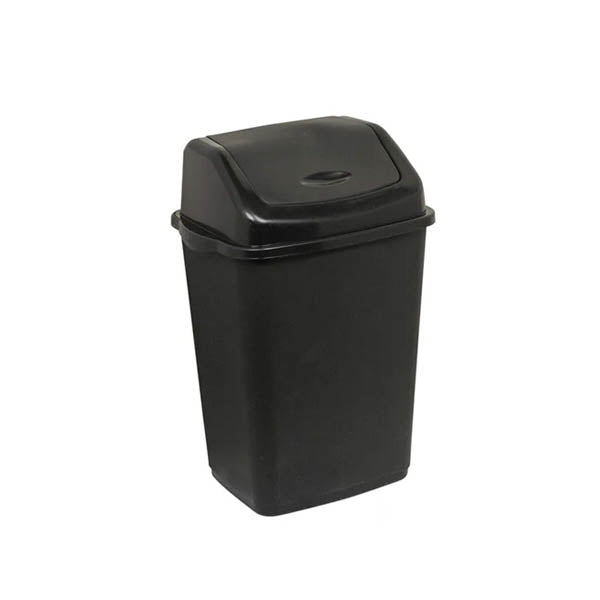 TML SWING TOP BIN BLACK 30 LITRE - EuroGiant