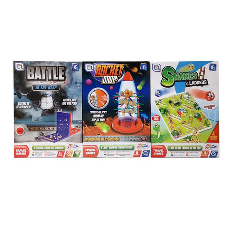 Travel Games Asst Snakes/battle/rocket - EuroGiant