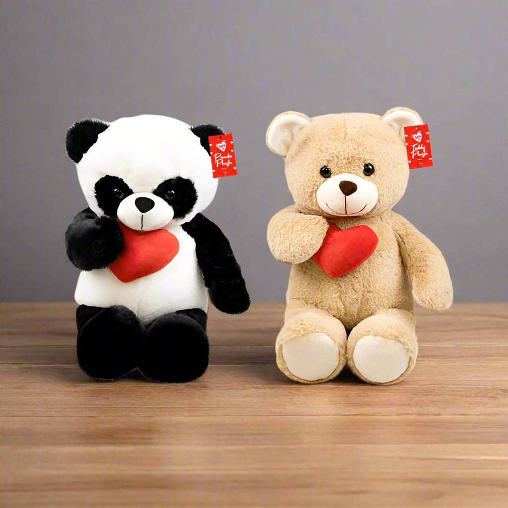 Valentines Plush Bear With Heart 49CM - EuroGiant