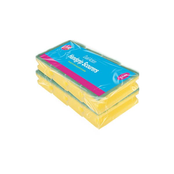 Vivid Dual Action Handgrip Scourers 8 Pk - EuroGiant