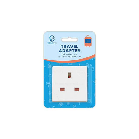 World Tour Travel Adaptor Uk To Eu - EuroGiant