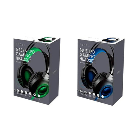 Zenso Blue Led Gaming Headset With Micro - EuroGiant