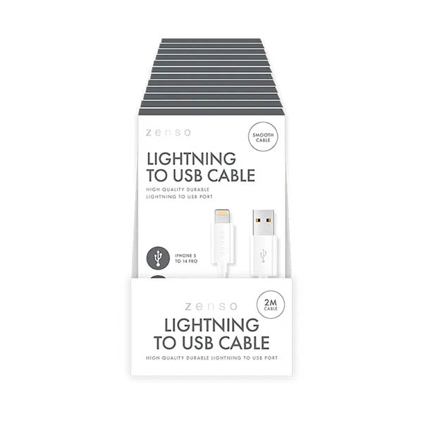 Zenso Lightning To Usb Cable 2 Metre - EuroGiant