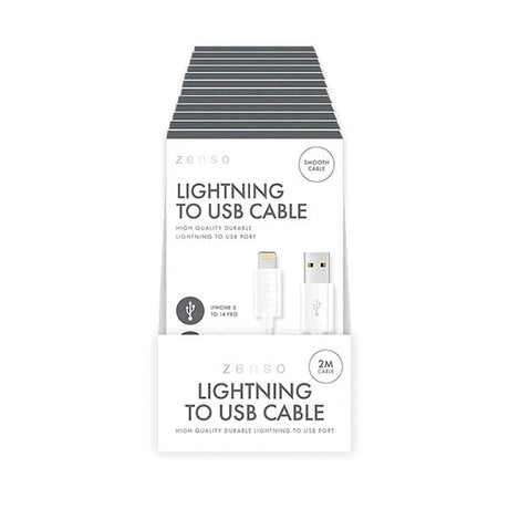 Zenso Lightning To Usb Cable 2 Metre - EuroGiant