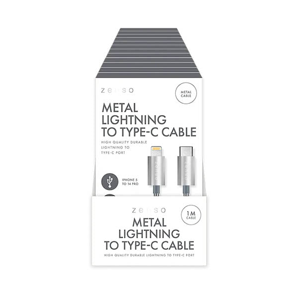 Zenso Metal Lightning To Type C Cable - EuroGiant