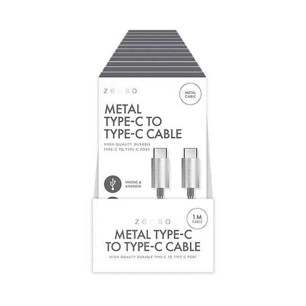 Zenso Metal Type C To Type C Cable 1 Met - EuroGiant