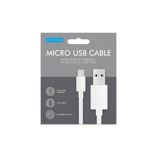 Zenso Micro Usb Cable 1 Metre - EuroGiant