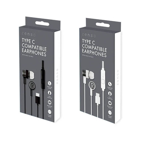 Zenso Type C Compatible Earphones Microp - EuroGiant