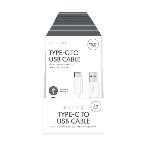 Zenso Type C To Usb Cable 2 Metre - EuroGiant