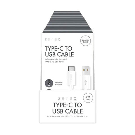 Zenso Type C To Usb Cable 2 Metre - EuroGiant