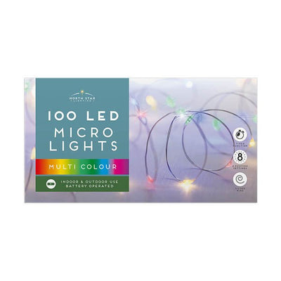 100 Micro Led B/o Lights Multi Coloured - EuroGiant
