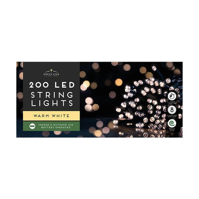 200 Led B/o String Lights Warm White - EuroGiant