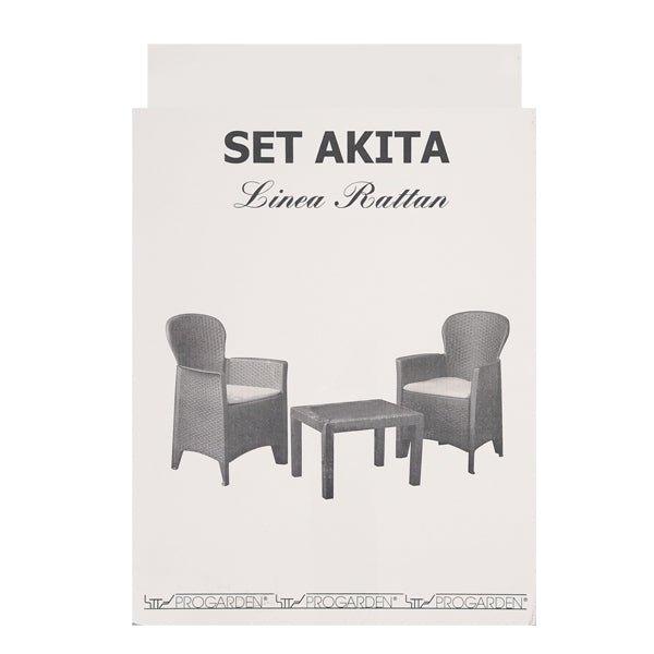 Akita Linea Rattan effect design Garden Furniture Set - EuroGiant