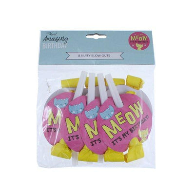 Amazing Birthday Party Blow Outs Kitty 8 Pk - EuroGiant