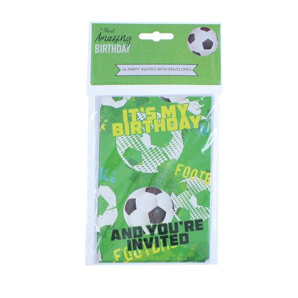 Amazing Birthday Party Invites Football 16 Pk - EuroGiant