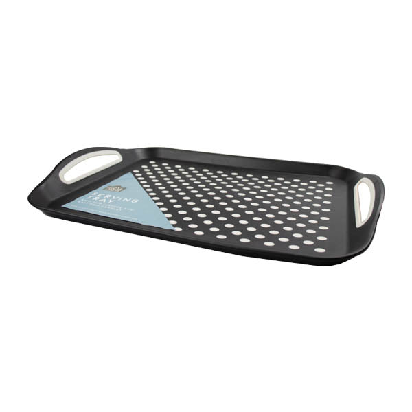 Anti Slip Serving Tray Black Large - EuroGiant