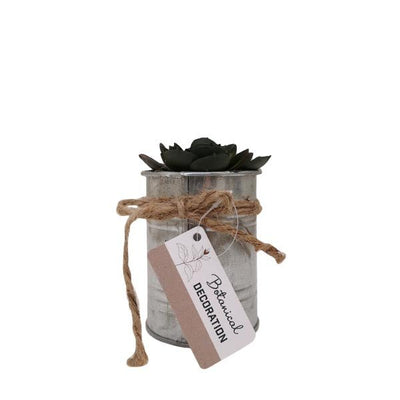 Artificial Plant In Zinc Pot With Rope - EuroGiant