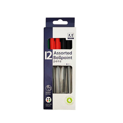 Assorted Ballpoint Pens 12PK - EuroGiant